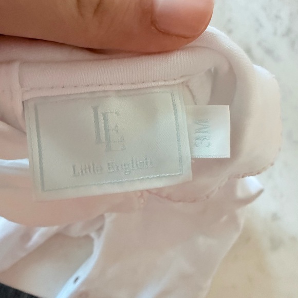 Little English Soft Pink Crochet Playsuit - Pink Bow - Picture 2 of 4